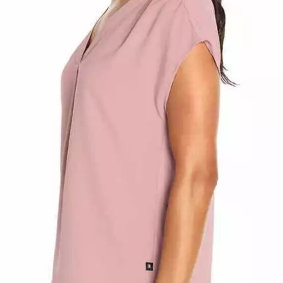 Banana Republic Ladies' Short Sleeve V-Neck Size S Pink Mauve - Picture 2 of 4